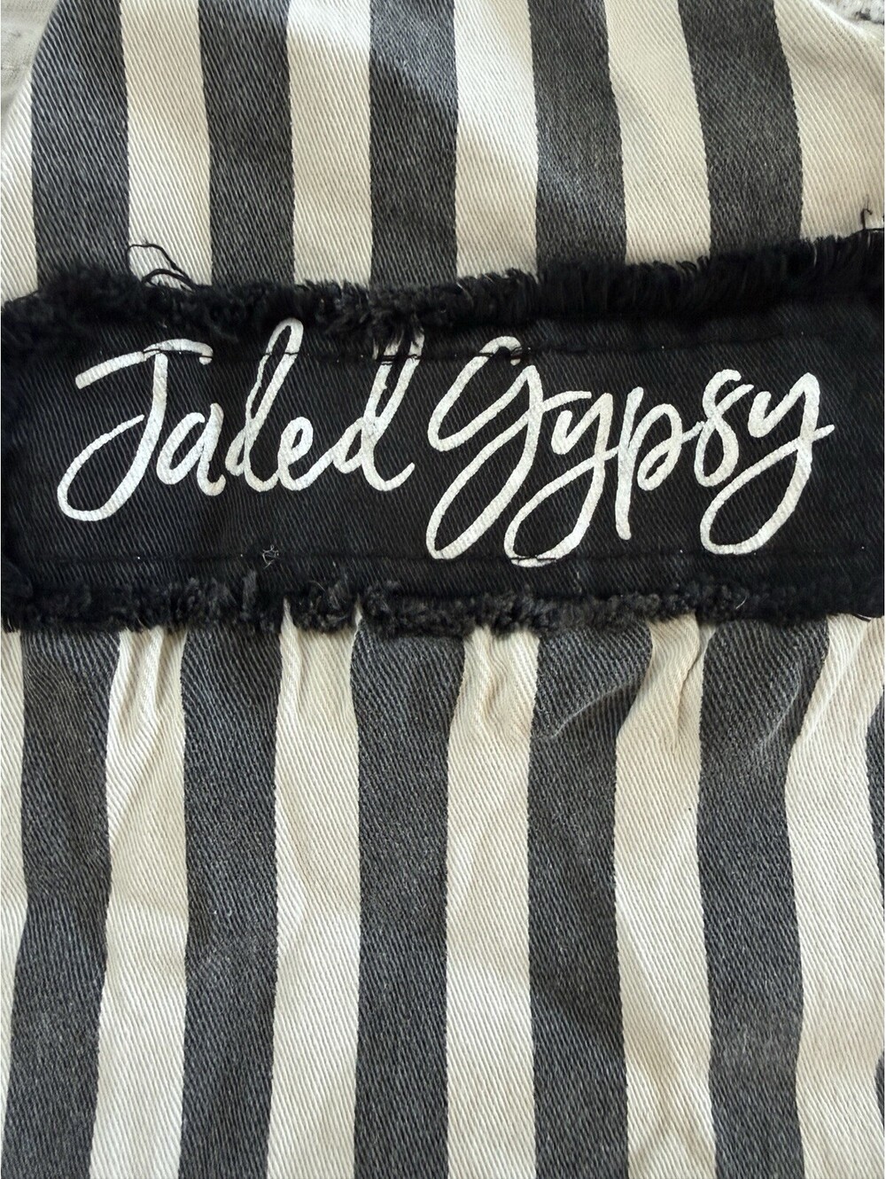 Jaded Gypsy Boho Distressed Patch Paint Splatter Overalls Adjustable Rare - Picture 9 of 16